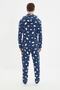 Navy Blue Regular Fit Printed Top Hooded 100% Cotton Pajamas Set Tmnaw22Pt1067 - 4