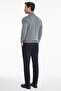 Men's Gray Regular Fit Half Fisherman Knitwear Sweater - 5