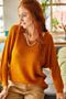 Women's Mustard Thessaloniki Loose Knitwear Sweater KZK-19000051 - 3