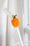 Set of 2 Glass Straws with Strawberry & Apricot Figures - 2
