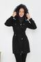 Women's Short Cashmere Stamp Hooded Fur Coat Coat - 6