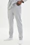 Gri Regular Fit Üst Biye Detaylı Örme Pijama Takımı TMNAW22PT1073 - 4