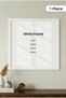 1 Piece Square Puzzle White Wall Art – Poster and Photo for Living Room, Baby Room, Wooden Wall Frame
