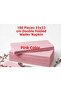 100 Double Layer Waiter's Folded Napkins (33X33 cm) - Green, Yellow, Pink - 3