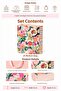 20 Pcs (23 X 18 X 10 cm) - Pastel Pink Floral Medium Cardboard Gift Bag - 3