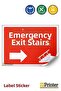 Emergency Exit Staircase Warning Sign Sticker 50X70 cm