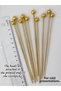 15 cm Long Toothpicks - 500 Pieces of Decorative Gold Pearl Presentation Toothpicks - Cocktail Stirrers - Pearl 10 mm