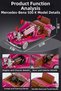 Pink 1/24 Mercedes-Benz 500K 1936 Classic Diecast Model Car Metal Classic Vehicle - 5