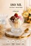 6-Piece Glass Ice Cream Bowl 180 ml – Glass Serving Bowl with Stand, for Breakfast, Turkish Delight, Snacks