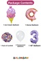 Pink Purple Ice Cream Donut Themed -3- Age Number Balloon Set - 2