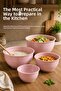 4-Piece Mixing and Preparation Bowl Set - Powder Pink - 1L 1.5L 2.3L 3.3L - 4