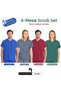 Set of 4 Top Forma - Unisex Bat Sleeve Nurse and Doctor Jersey Set Scrubs Hospital Uniform