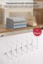 6 Pieces Multi-Purpose Transparent Acrylic Cabinet Shelf Separator |   Bag Rack Organizer Set 20X30 cm