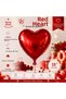 Red Heart Foil Balloon 18 Inch 45 cm Helium Compatible |   Valentine's Day, Marriage Proposal, Birthday and Anniversary Decoration - 2