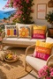 Ice Cream Summer Patterned 4-Piece Throw Pillow Cover Set - 2