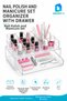 Manicure Set Organizer with Drawer Transparent Nail Polish Organizer Makeup Cosmetic Jewelry Lipstick Cotton Organizer - 3