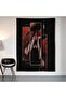 Anime Minimal Portrait Wall Covering Wall Tapestry First Quality Satin Fabric Poster