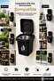 Black Color Wall Mounted Ashtray with Lid, Adhesive Stainless Steel Container, Balcony Office Ashtray - 5