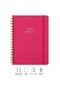 Victoria's Journals Fuchsia Spiral Bound Hard Cover Notebook Canvas A5 100 Gr 160 Pages Dotted Notebook
