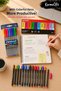 35-Piece Colorful Office Pen Set |   8 Ballpoint Pens, 6 Glitter Pens, 6 Neon Pens, 12 Highlighters, 14 Fineliner Pens, and 0.7 Versatil Pens. - 2