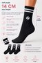 Icone Unisex Black Sports Socks, Long Sports Socks, Sports Socks, Socks, Black Socks, Set of 3 Socks, Black Tennis Socks, Black Tennis Sock - 5