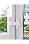 Child Safety Lock Window and Door Safety Lock with Screws White - 2