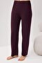 Bordo Dantel Detaylı Braletli  Örme Pijama Takımı THMSS26PT00239 - 3