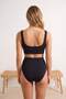 Black Hipster Super High Waist Lycra ®   Xtra Life Bikini Bottom Tbess26Ba00019 - 5