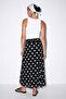 Black Polka Dot Long Tulle Skirt Tdrss26Et00058 - 4