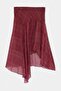 Burgundy Woven Large Size Skirt - 3