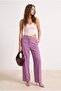 Limited Edition Lila Wideleg Dokuma Premium Pantolon TWOSS26PL00057