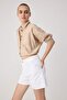 White Dolphined High Waist City Boy Denim Shorts Twoss26Sr00068 - 2