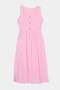 Pembe Kare Yaka Kolsuz Brode Elbise TDRSS26EL00114 - 4