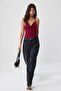 Plum Plain Fitted Degaje Collar Sleeveless Accessory Detailed Stretchy Knitted Blouse Twoss26Bz01000 - 2