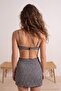 Siyah Pötikareli Straplez Kaplı Normal Bel Regular 3'lü Set Bikini Takımı TBESS26BT00060 - 6