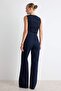 Mavi Düğme Detaylı Orta Esnek Yüksek Bel Wide Leg Jeans TWOSS26JE00166 - 4