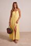 Yellow Printed Skater Midi Woven 61% Viscose,39% Polyester Dress Tbess26El00031