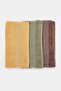 3-Piece Brown-Khaki-Mustard Face Towel Set Tphaw27Hvl00006 - 5