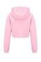 Pembe Kalın Fitted Kapüşonlu Fermuarlı Düşük Kol Crop Örme Hırka/Sweatshirt TWOAW27SW00040 - 8