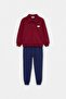 Bordo Pamuklu Polo Yaka Erkek Çocuk Kalın Şardonsuz Sweatshirt ve Eşofman Örme Takım TKDAW27AU00011 - 6