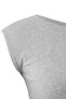 Gray Melange Premium Soft Fabric Fitted Kayak/Madonna Collar Flexible Knitted Blouse Tbbss25Af00029 - 8