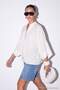 White Button Tie Detail Slim Kimono Tdrss26Km00003 - 2
