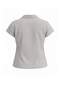 White Striped Short-Sleeved Woven Plus Size Shirt Tbbaw27Ax00016 - 3