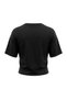 Siyah Soft/Yumuşak Dokunuşlu Dikiş Detaylı Reglan Kol Bele Oturan Örme T-Shirt TWOAW27TS00035 - 7