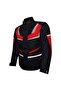 Motorcycle Coat Maxdura Fabric 4 Seasons Reflector Long Model Ark01 Red - 2