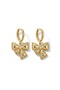 Steel Gold Bow Earrings