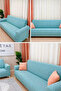 Jacquard Sofa, Couch, Sofa Bed Cover, Striped Pattern, Elastic, Skirtless, for 3-Seater Sofa - 2