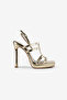 Women's Gold Platform Heeled Shoes