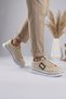 Inside and Outside, Genuine Leather Men's Shoes, Beige Color, Buckle Detail, Orthopedic Sole - 5