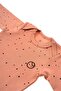 Long Sleeve Adjustable Snap Fastener Bodysuit Cosmos Pink Organic Cotton - 3
